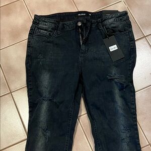 Ms. Cello Black Distressed Women's Jeans NWT